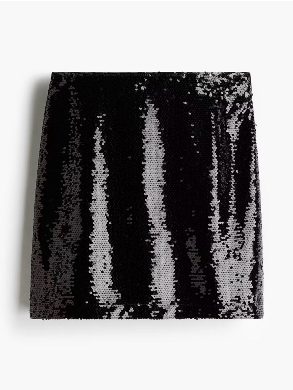 H&M Black Sequin Mini Skirt NWT Medium - Picture 2 of 6